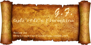 Gyárfás Florentina névjegykártya